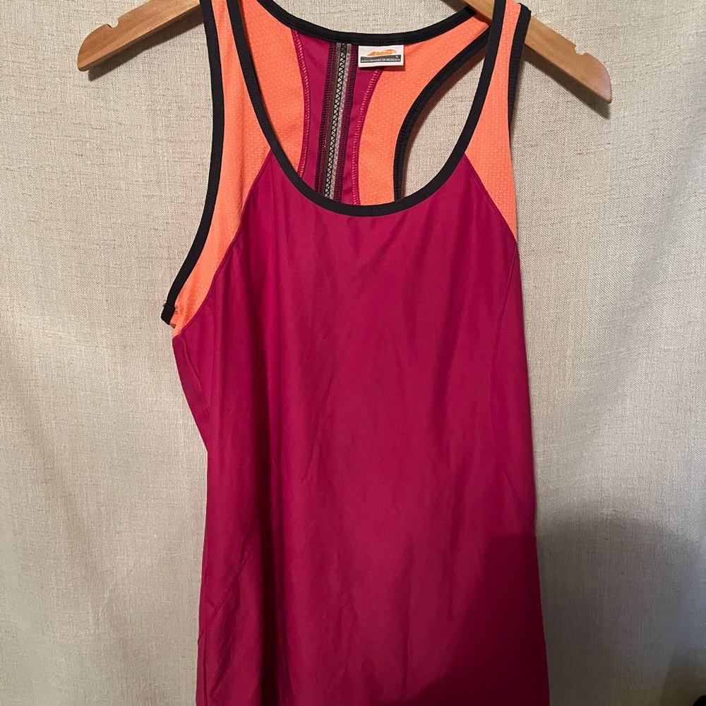 Avia Women’s Fuchsia & Coral Racerback Tank Top size L